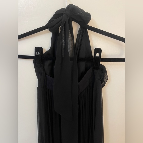 Alice & Olivia, black chiffon halter dress, size 2 - Picture 9 of 12